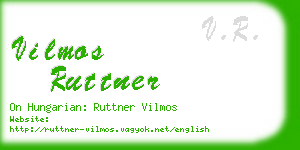 vilmos ruttner business card